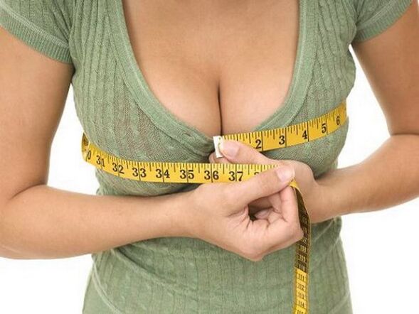 medición de senos después del aumento